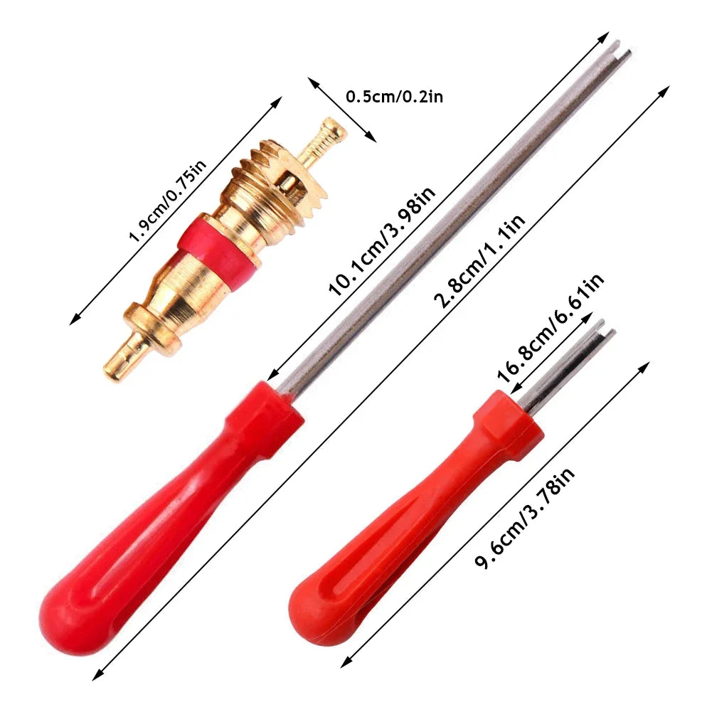 Tire Valve Core Tool - Long & Short Wrench for Cars & Bikes - image 6