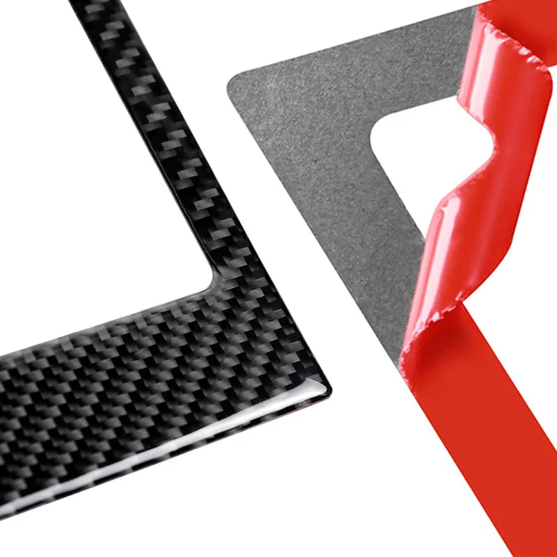For 350Z 2003-2009 Carbon Fiber 2PCS Car Door B-Pillar Protection Strips Decoration Sticker Auto Exterior Accessories