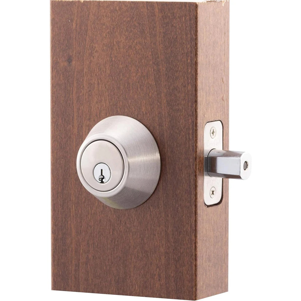 Copper Single-Cylinder Deadbolt Door Lock – Chrome