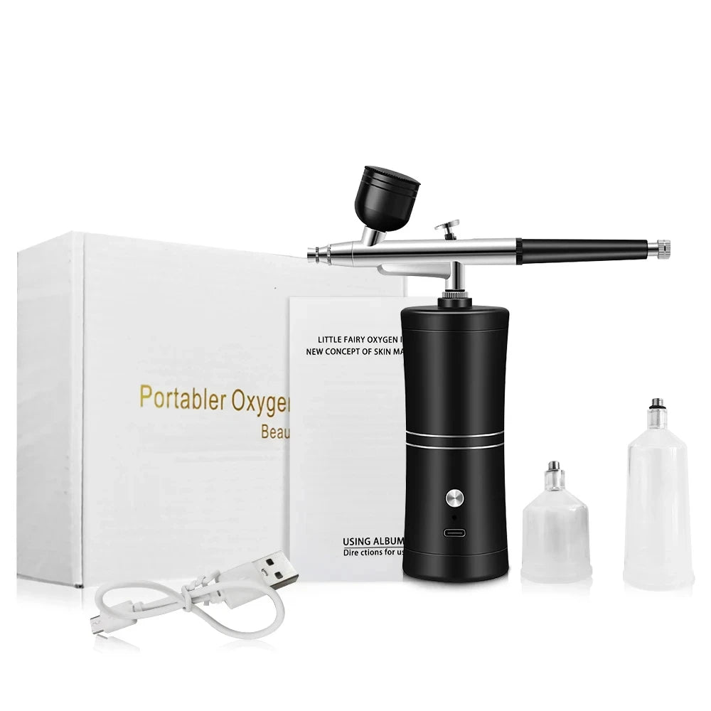 HOMEFISH Airbrush Painting Mini Spray Gun for Painting Wireless Electric Paint Gun Airbrush Kit with Compressor