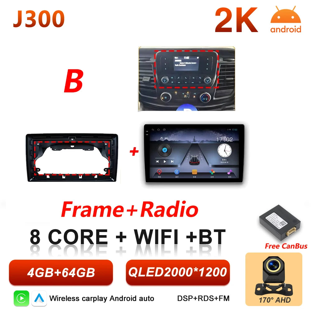 Android 16 Car Radio for Ford Transit Custom & V363 - Wireless CarPlay - image 12