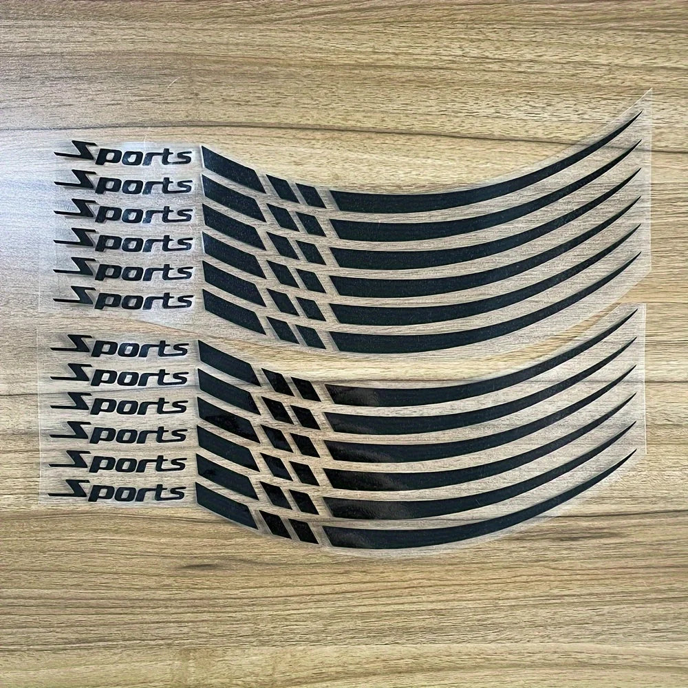 12pc Motorcycle Wheel Rim Stripe Decals, Waterproof Vinyl - view 18
