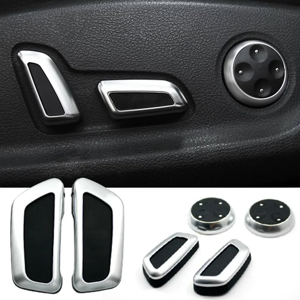 Audi Seat Adjustment Button Covers - 6 Pack Chrome ABS Trim - image 2