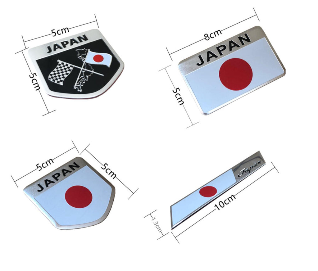 3D Metal Japanese Flag Emblem Badge Decal for Cars - view 5