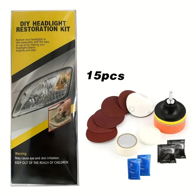 Headlight Restoration Polishing Kit