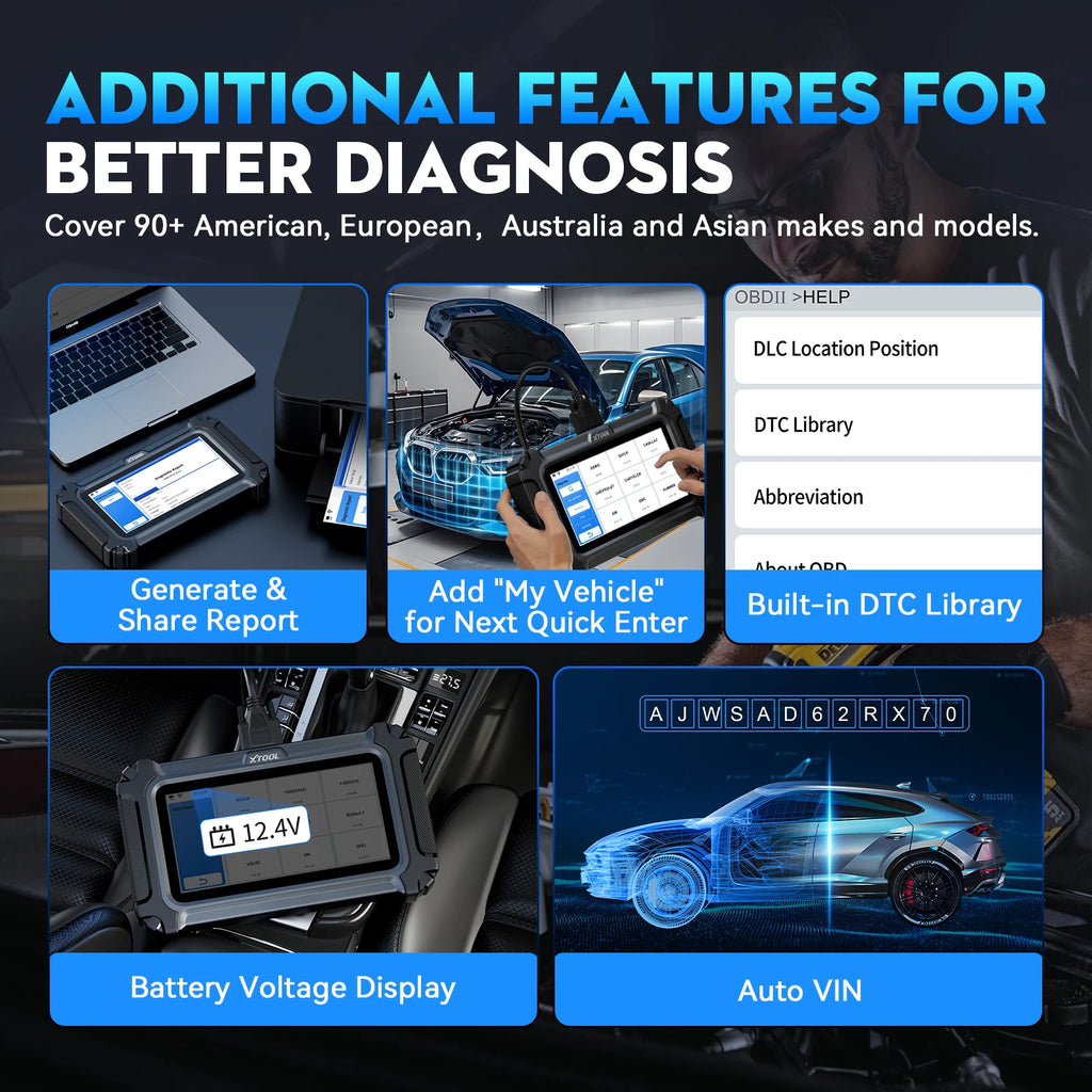 XTOOL D6S Car Diagnostic Scanner OBD2 Code Reader - image 3