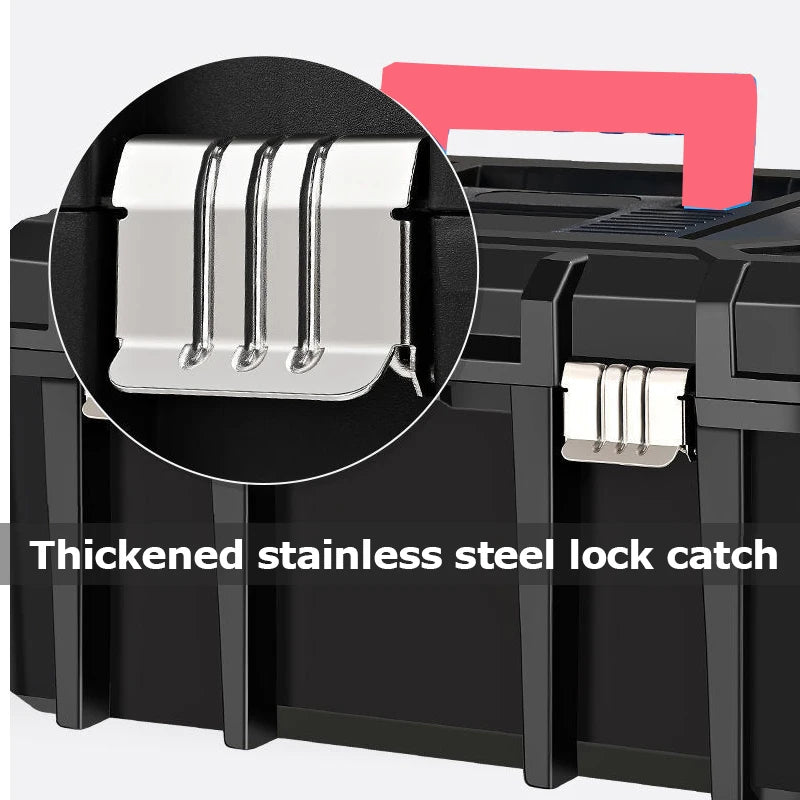 Large Tool Box Household Portable Tool Box Waterproof Hard Case Hardware Tool Box Organizer Car Tool Box Organizer Drill Case