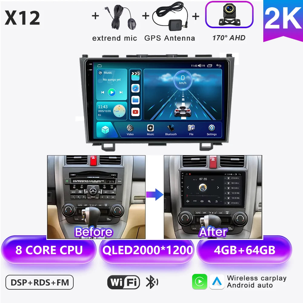 Honda CR-V 2007-2011 Multimedia Nav Radio - Android Auto & CarPlay - image 12