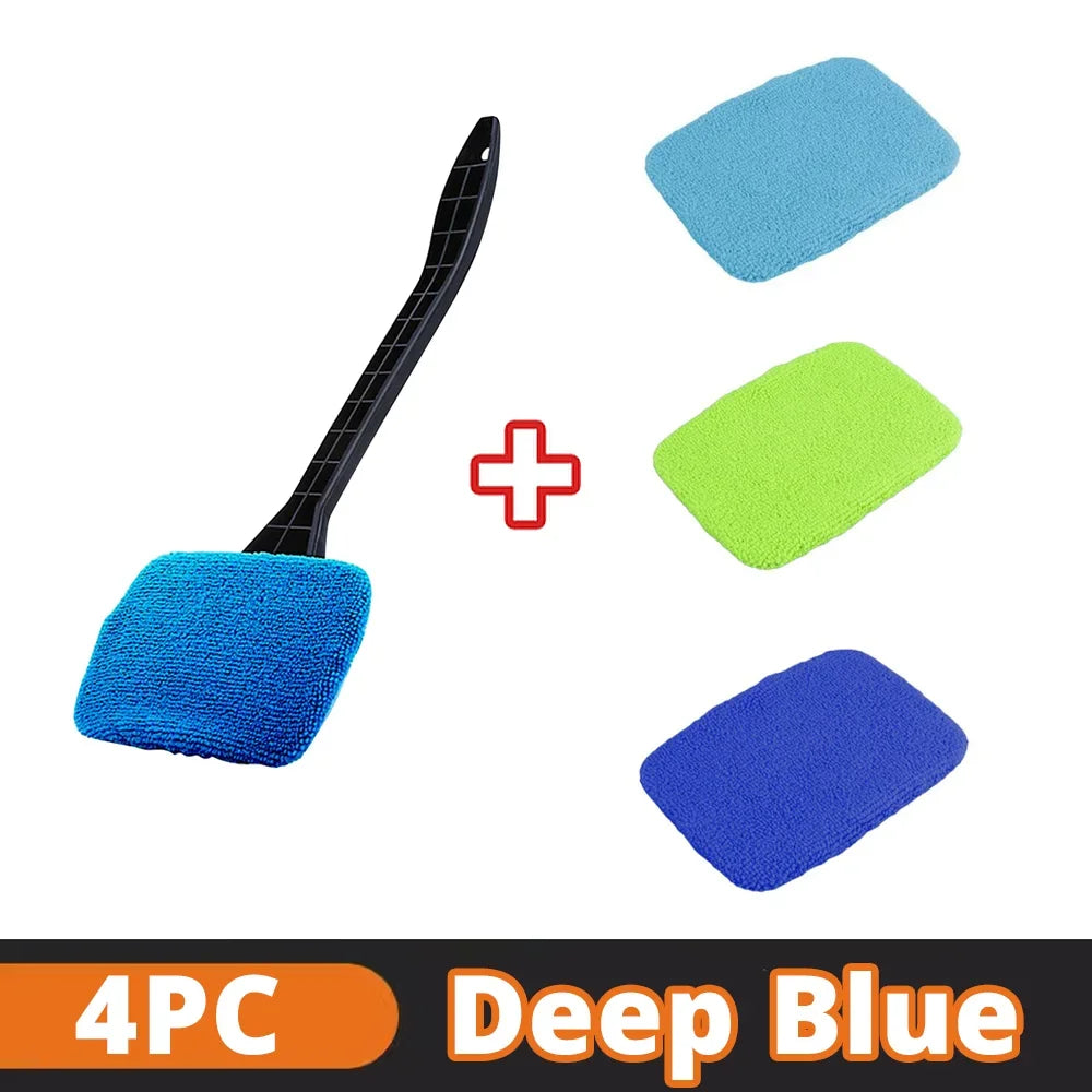 Car Windshield Interior Cleaning Brush Kit with Long Handle