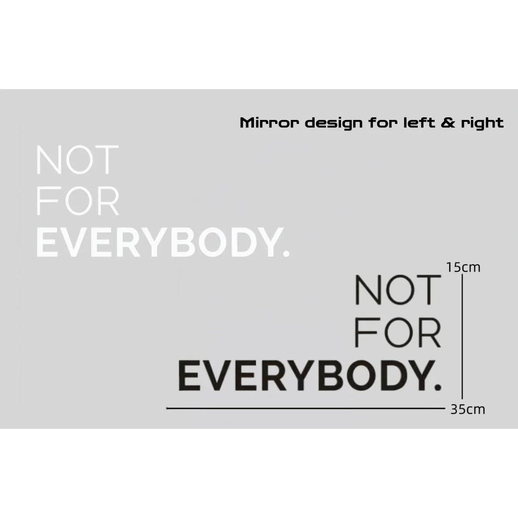 Not For Everybody JDM Car Door Decals, Racing Style Graphics - view 5
