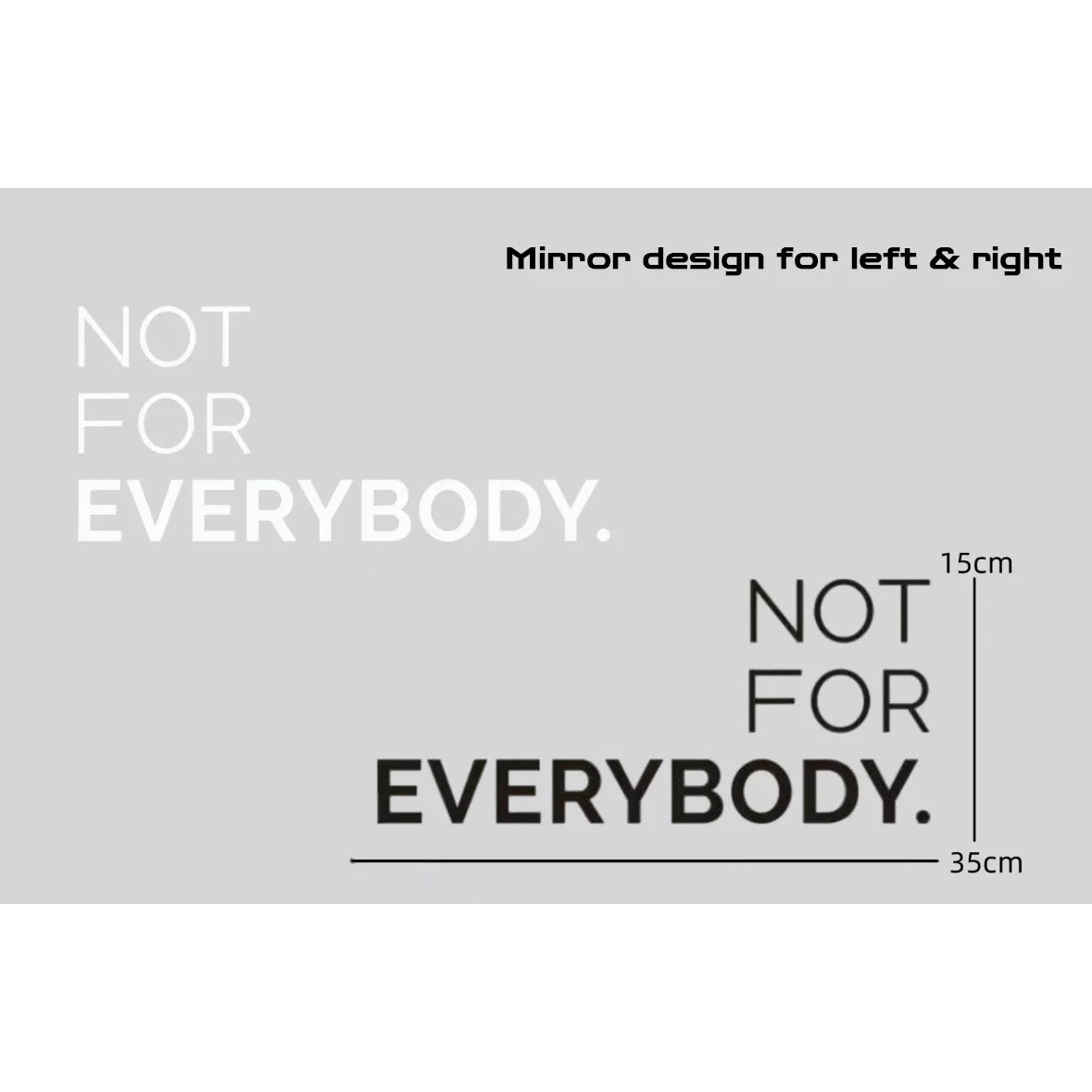 Not For Everybody JDM Car Door Decals, Racing Style Graphics - view 5