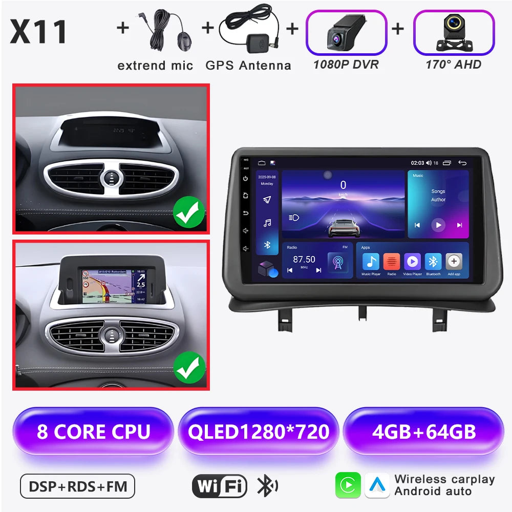Renault Clio 3 Android 16 Car Multimedia Player with CarPlay - image 18