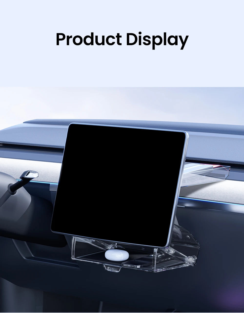 Magnetic Under Screen Storage Box for Tesla Model 3, Y and YL