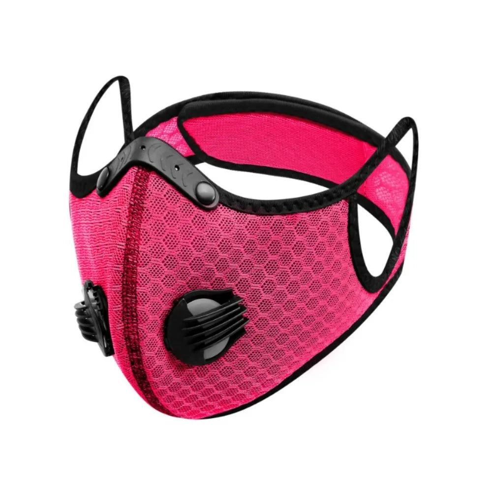 Breathable Ergonomic Dust Mask Respirator, Washable Activated Carbon Filters