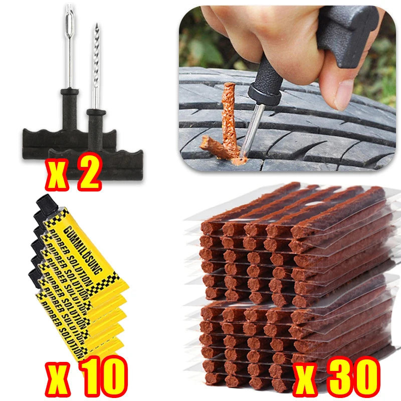 Universal Tubeless Tire Repair Kit for Cars & Motorcycles