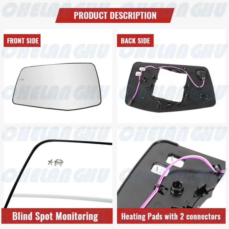 Heated Left Side Blind Spot Mirror for 2019-2023 Chevy Silverado 1500 - image 2