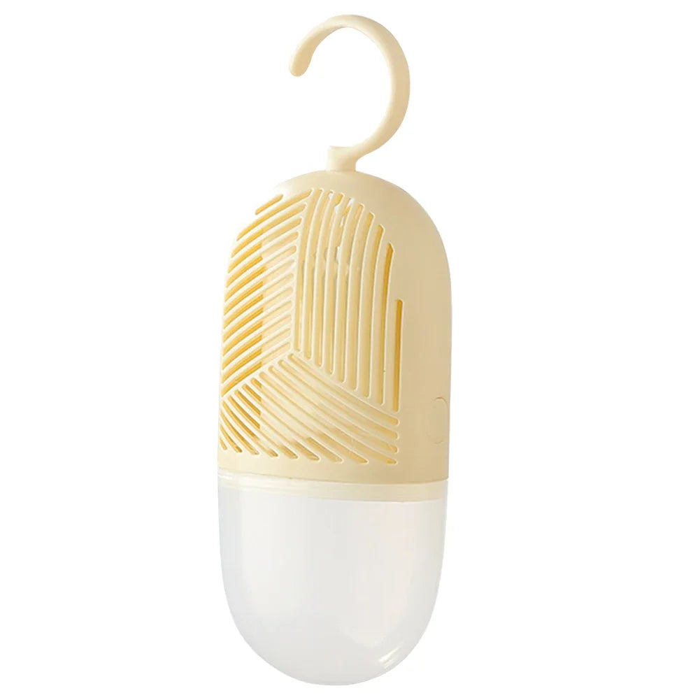Hanging clothes dehumidifier box, anti-mould moisture absorber with hook
