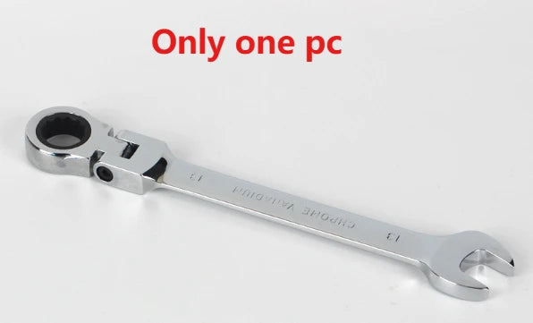 Ratchet Combination Wrench Set 6-32mm Metric Flexible Head with Canvas Bag