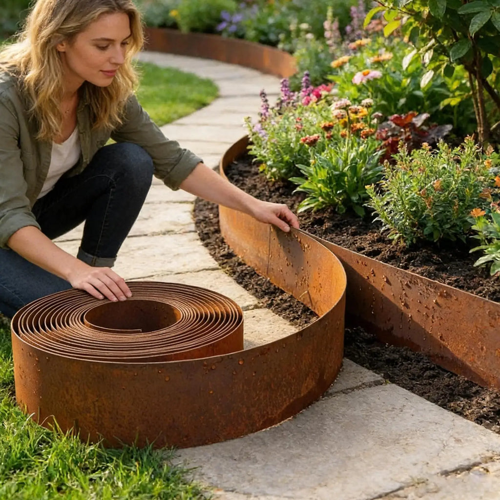Tall Metal Steel Garden Border Edging – Weather Resistant