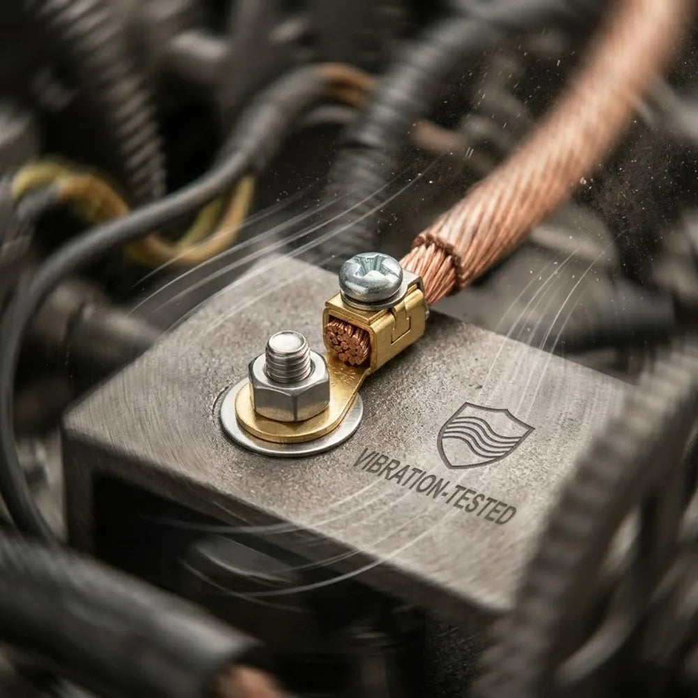 Solderless Copper Battery Cable Terminal Connectors, 6mm Hole