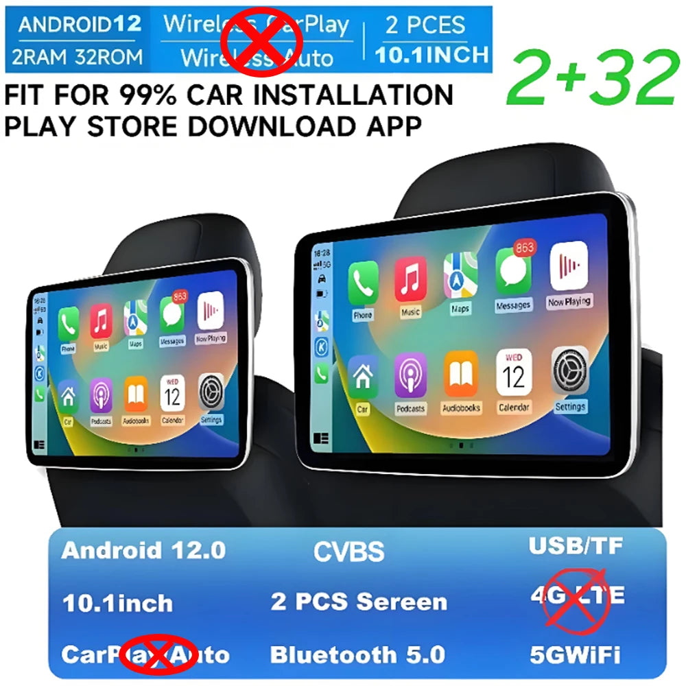 10.1" Tesla Style Android Car Stereo Wireless CarPlay Android Auto - image 12