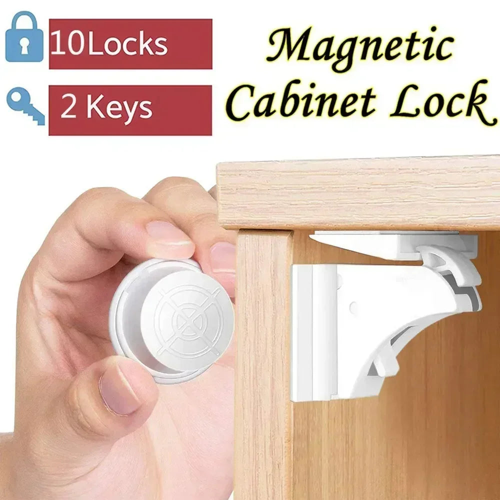 Magnetic Invisible Child Safety Locks for Drawers & Cabinets - image 2