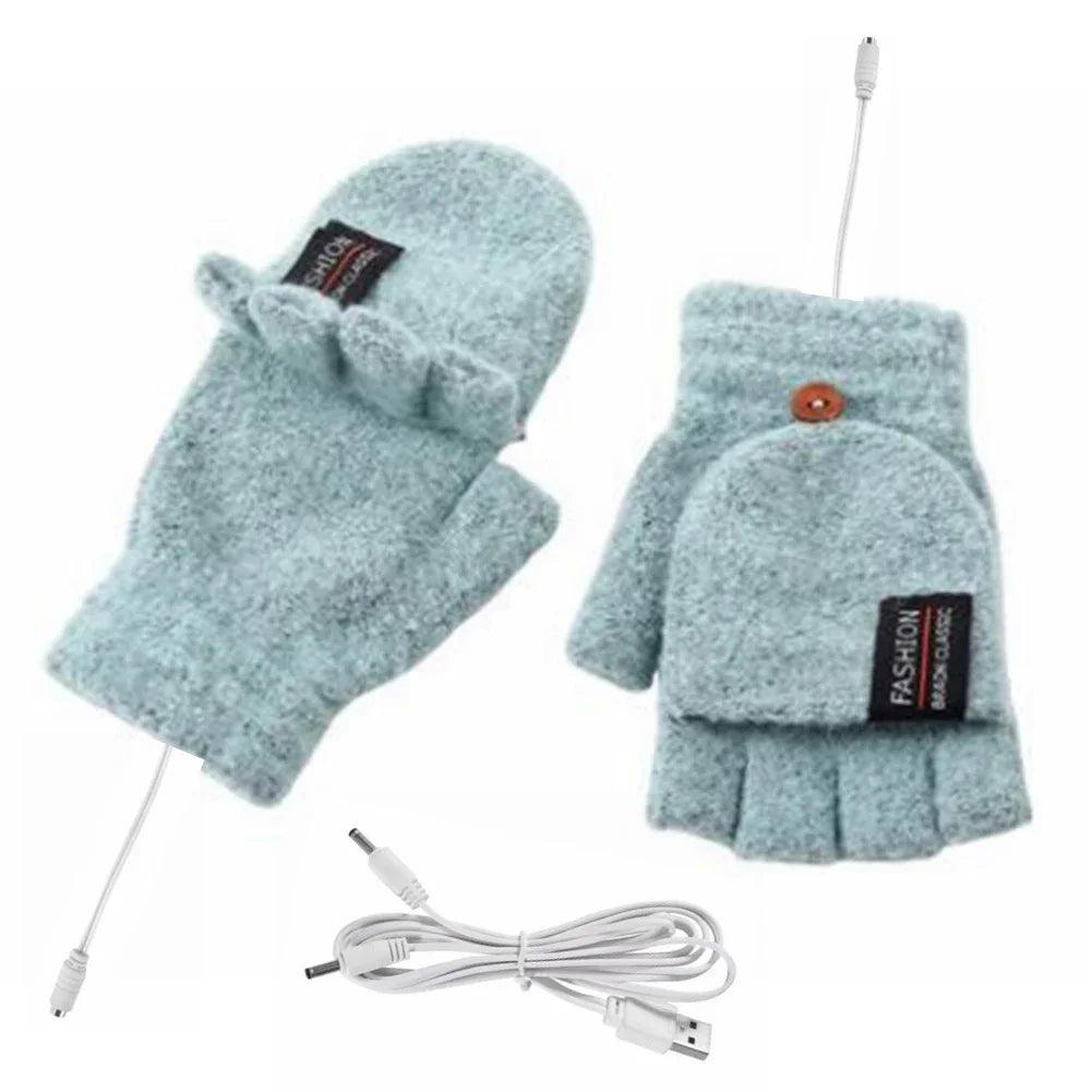 Rechargeable USB Electric Heated Gloves for Skiing & Winter
