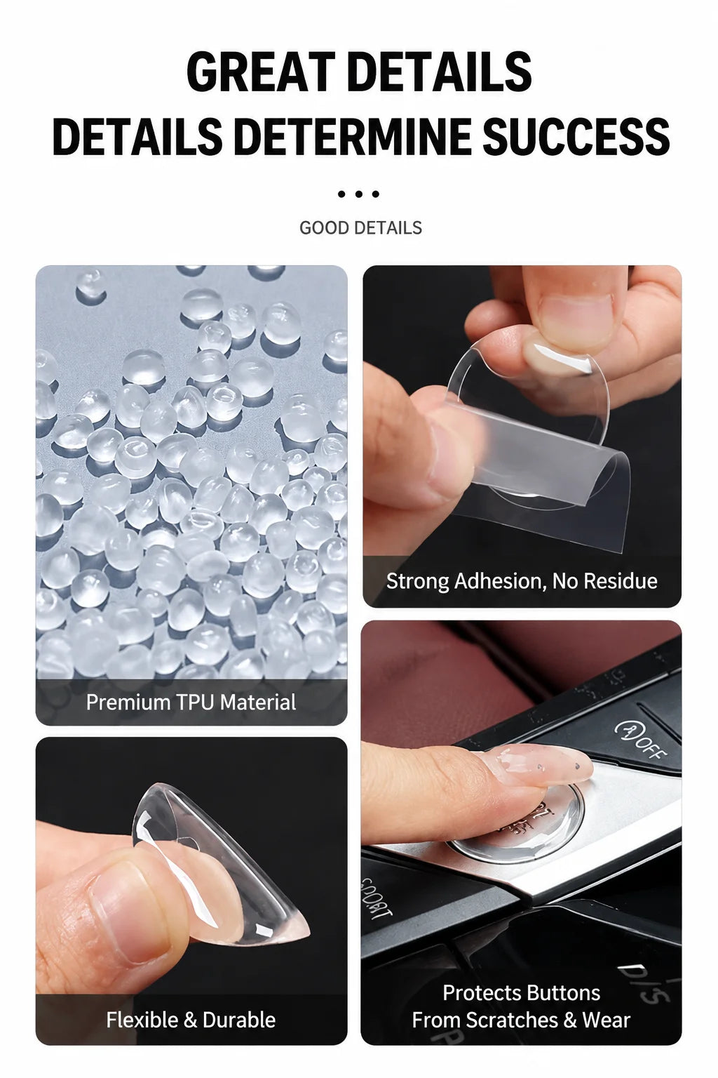 Crystal Clear Protective Sticker for Car Start Stop Button - view 12