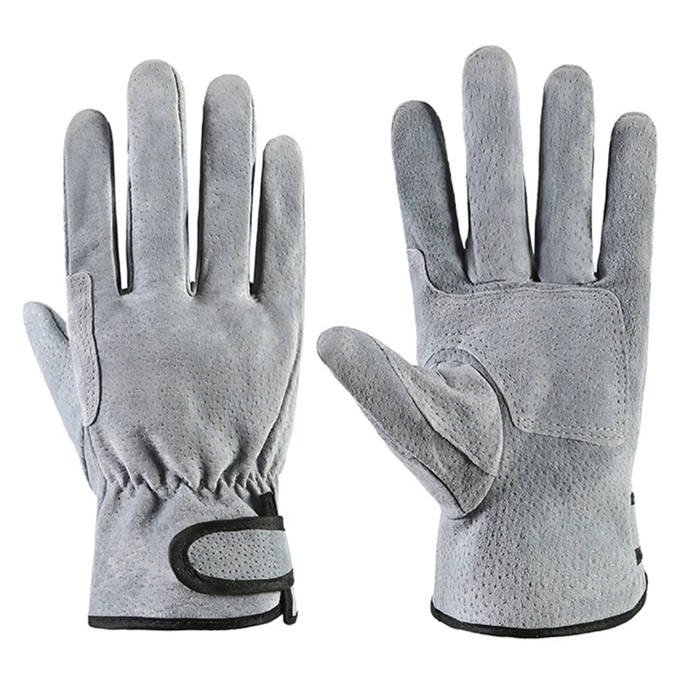 Work Gloves Cowhide Leather Welding Gloves Heat Resistant Security Protection Safety Work Gloves for Welder