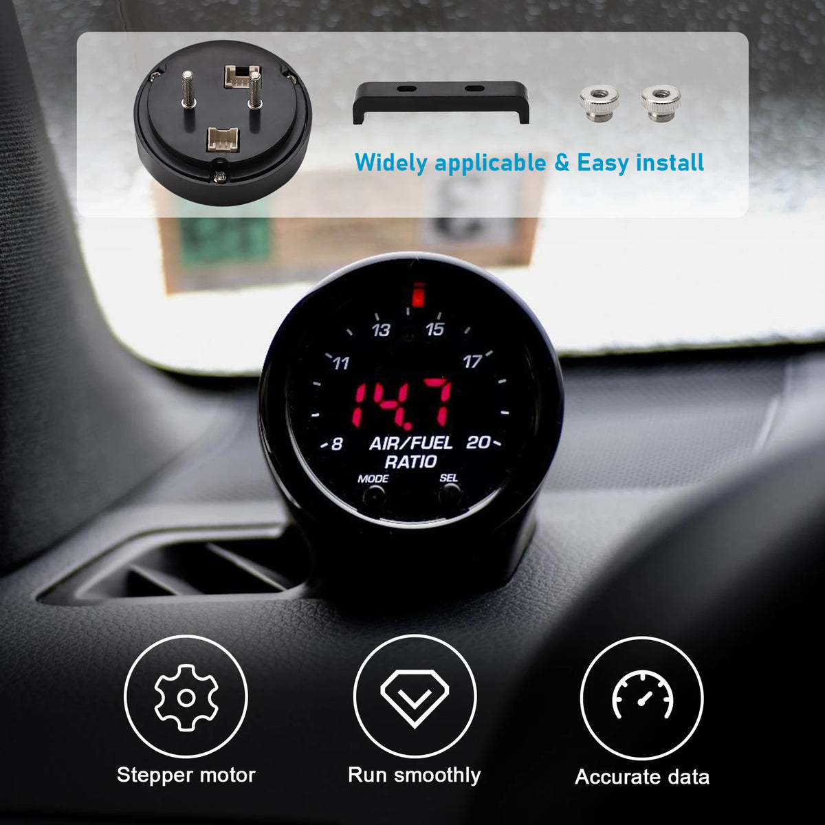 CNSPEED Wideband O2 Sensor Air Fuel Ratio Gauge Kit - image 2