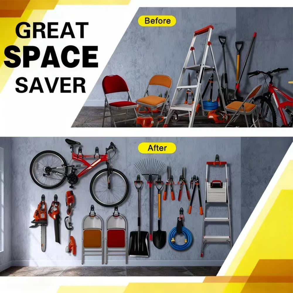 Heavy-Duty Wall Hook – Garage Bike & Ladder Hanger