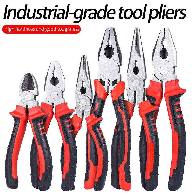 Heavy-Duty 3-Piece Pliers Set: Diagonal, Needle-Nose & Wire Cutters
