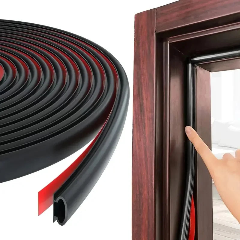 D-Shape Door Seal Strip, 1 Piece – Self-Adhesive Weather Strip