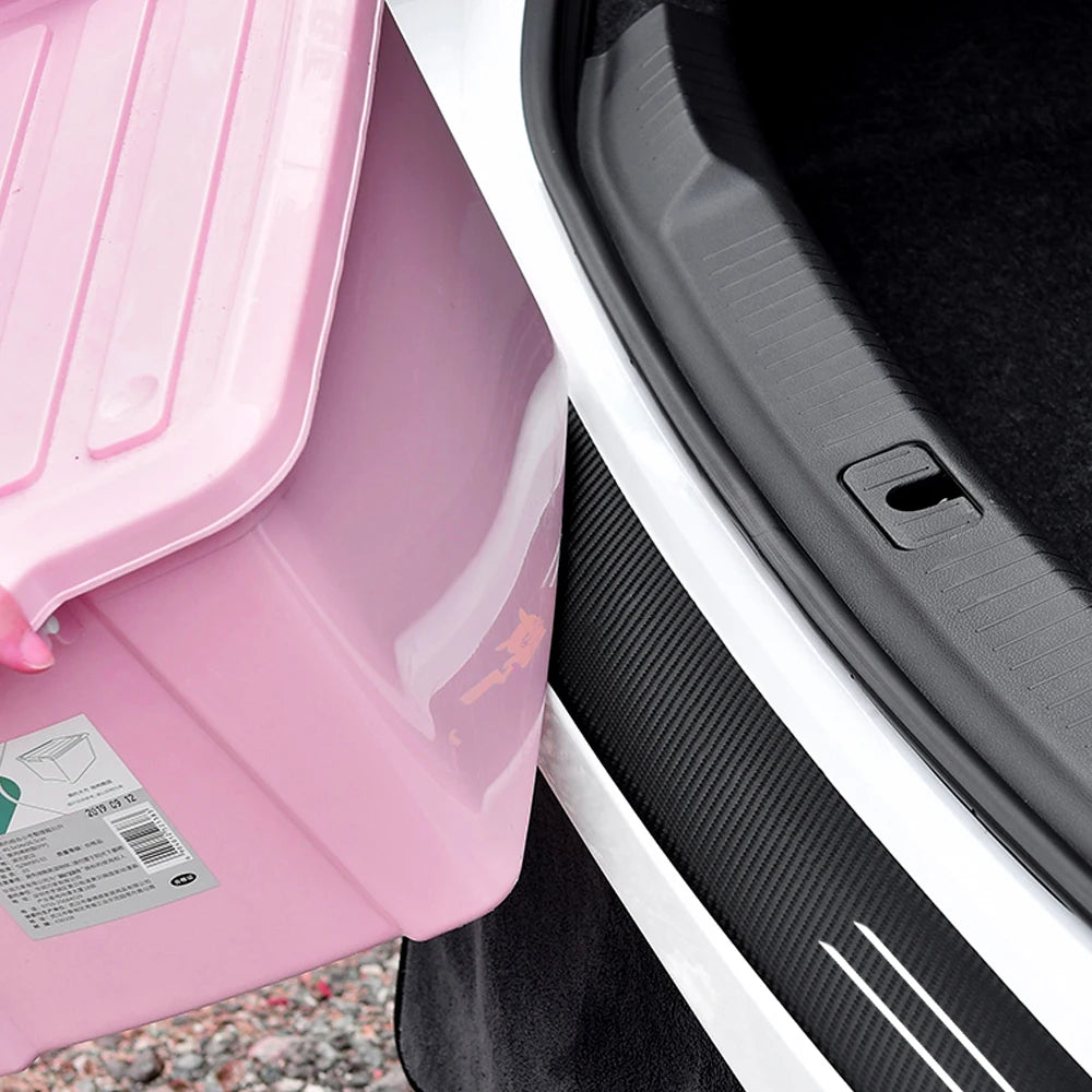 Carbon Fiber Rear Trunk Bumper Guard for Honda Fit Civic Jazz Accord - image 15