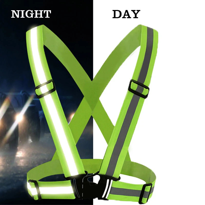 Reflective Safety Vest, Adjustable Straps for Jogging, Cycling and Walking