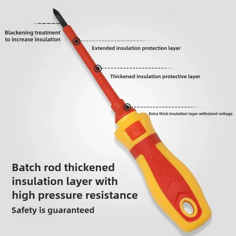 13pcs/8pcs Electrician Repair Tools Kit  1000V Changeable Insulated Screwdrivers Set with Magnetic Slotted Bits