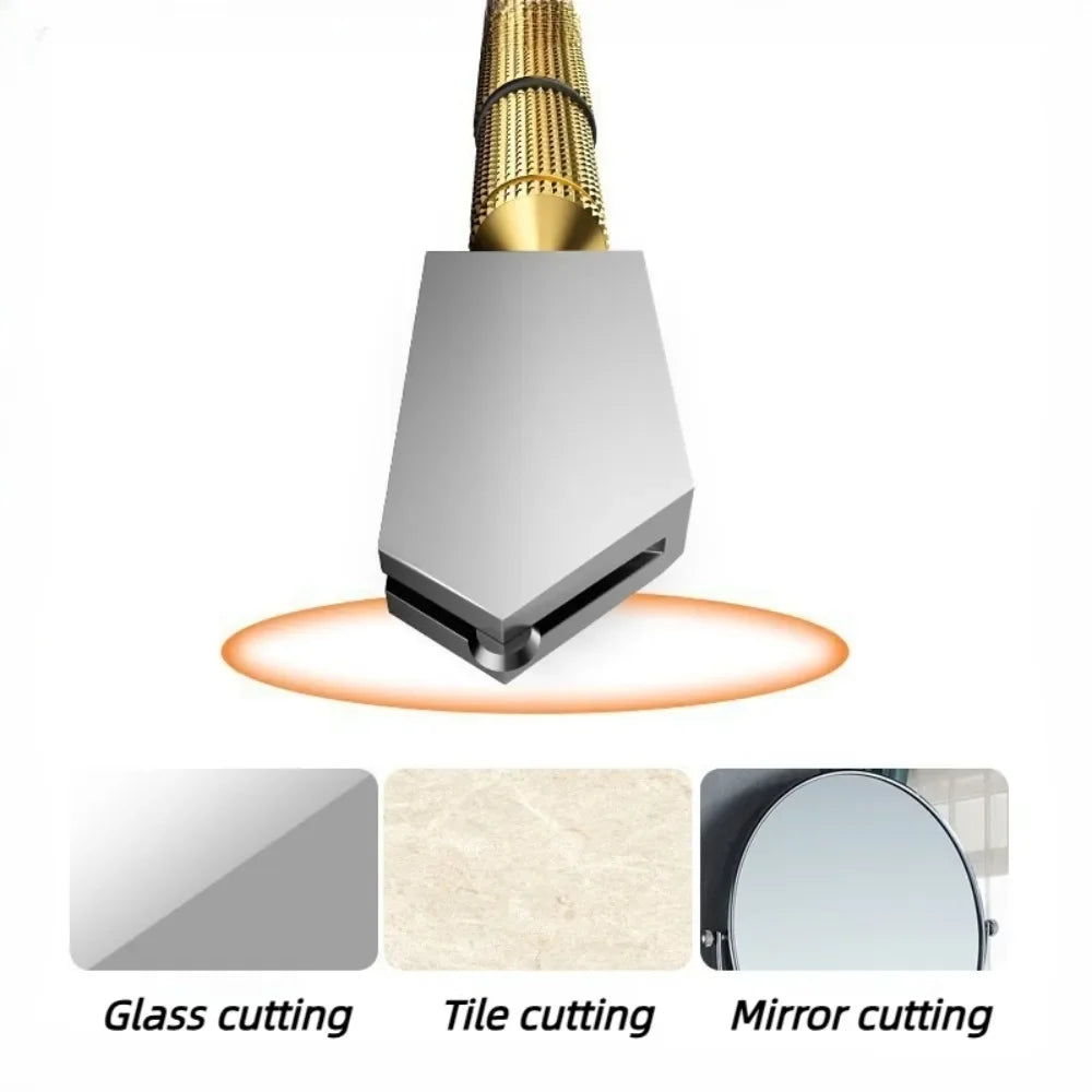 Portable Diamond Glass Cutting Tool 175mm Non Slip Handle Handheld Cutter for Tile Mineral Engraving Construction Projects