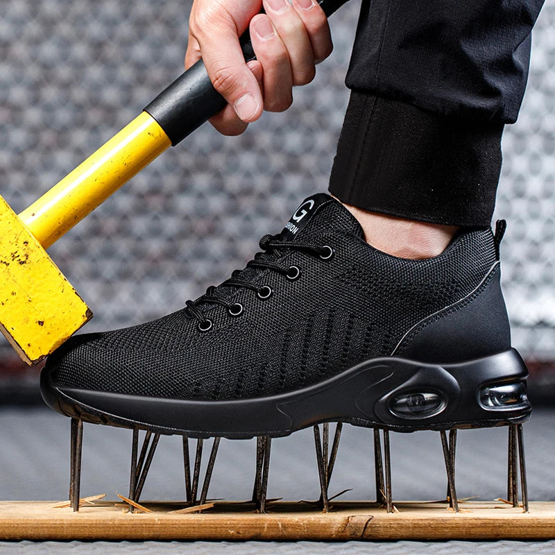 Men's Steel Toe Anti-Smash Work Sneakers & Tactical Boots - image 2