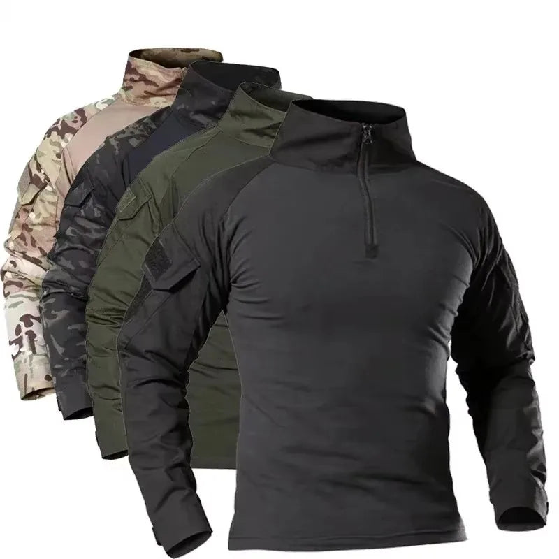 Camouflage Tactical Combat Shirt, Multicam Airsoft Uniform