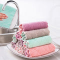 10pcs Microfiber Dish Cloths Multi Purpose Dishwashing Towels For Tableware Double Sided Cleaning Rags Kitchen Accessories
