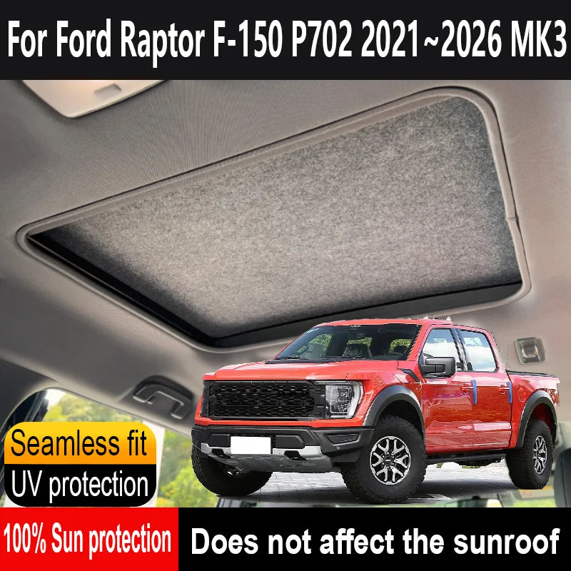 Ford F-150 Raptor Sunroof Sunshade 2021-2026 - UV Protection