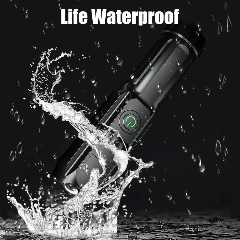 Compact USB-Rechargeable Zoom LED Flashlight - image 4