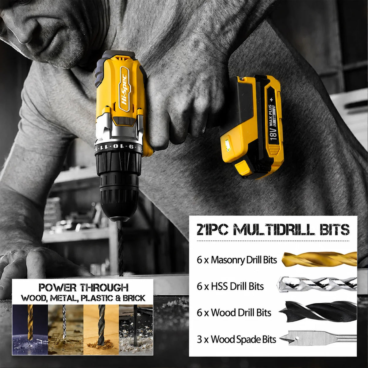 Twist Drill Bit Set Metal Wood Masonry Concrete Cement Brick Power Drill Bits Full Kit Socket Drill Accessories for Construction