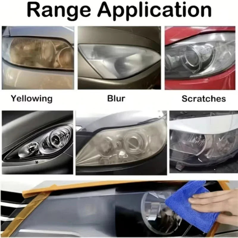 Headlight Restoration Polishing Kit for Yellowed Lenses