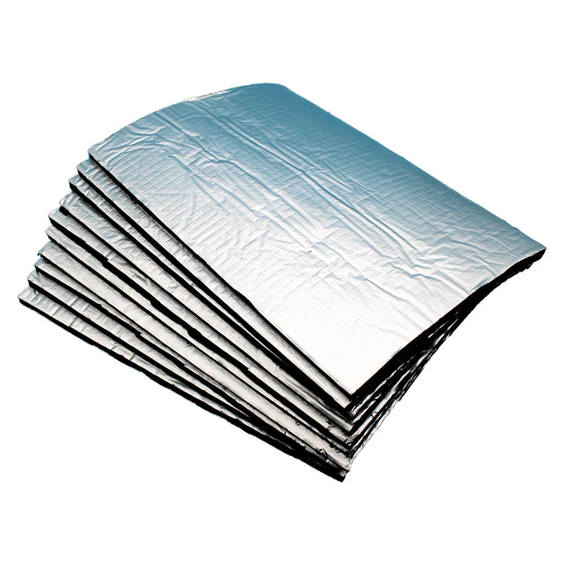 5mm car sound deadener mats 10 pack, slim hood and panel noise insulation
