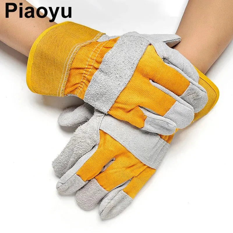 Full Palm Cowhide Welding Gloves, Thickened Wear-Resistant Insulated