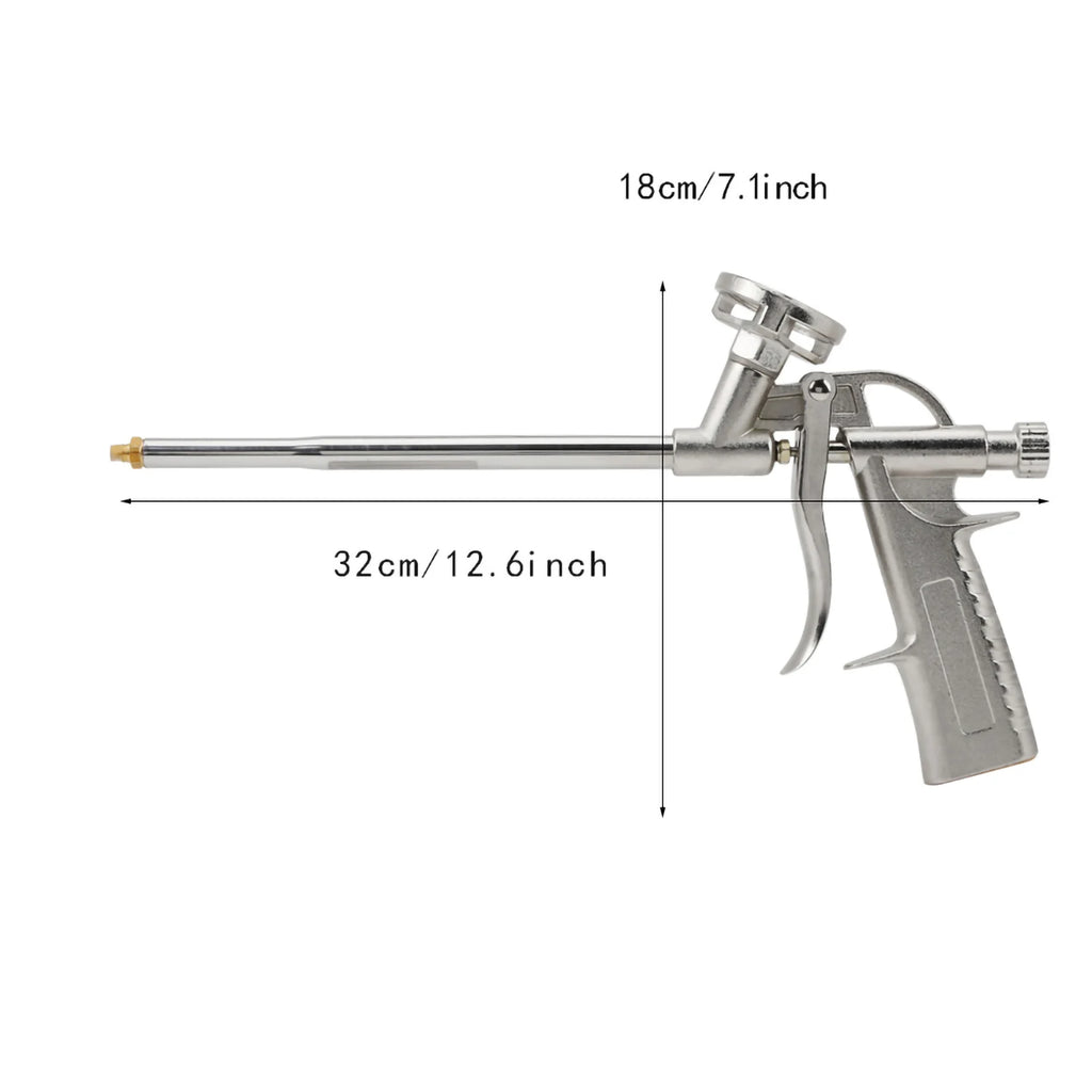 Stainless steel expanding foam gun, PU sealant dispensing applicator