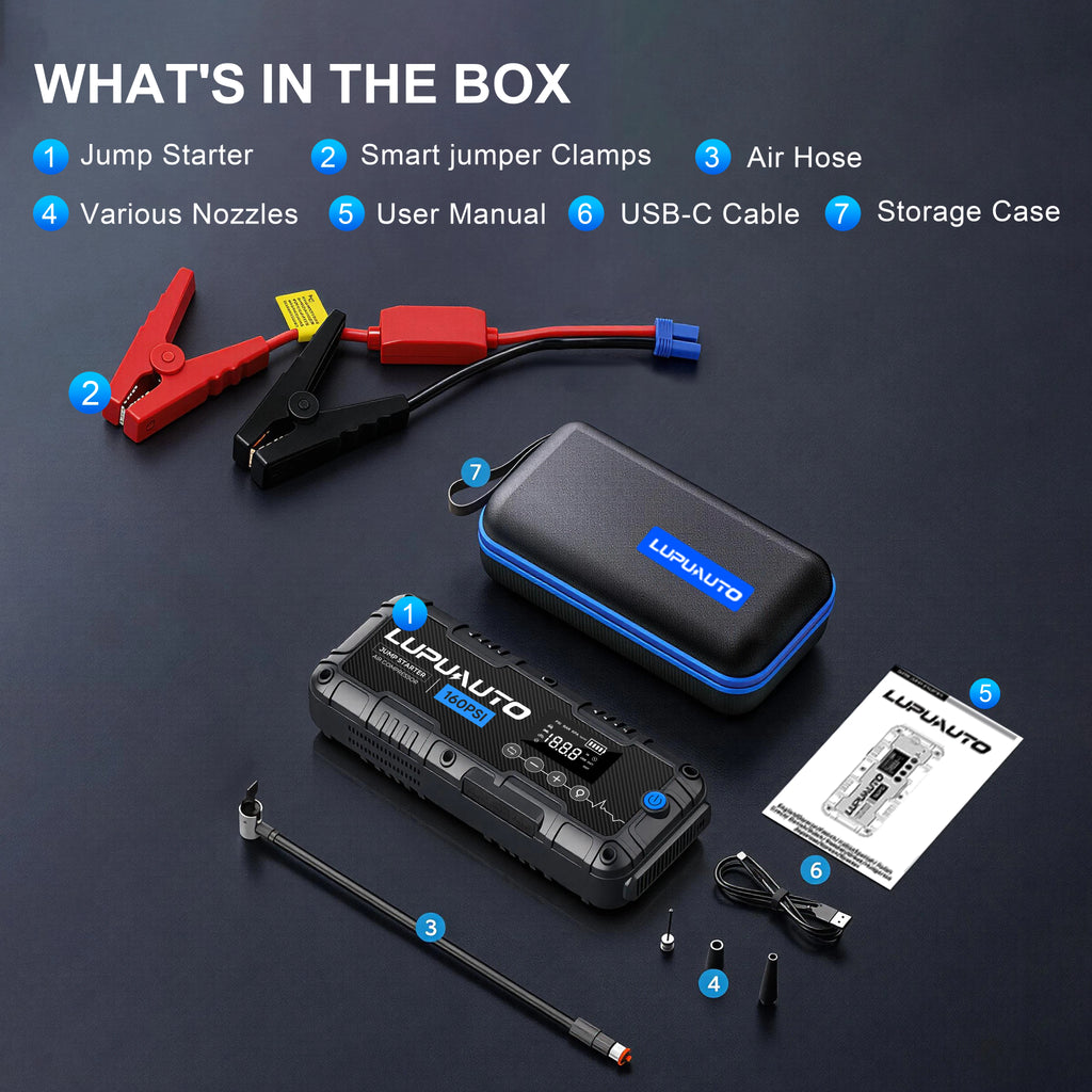 4-in-1 4000A Jump Starter with Tire Inflator & Power Bank - image 14