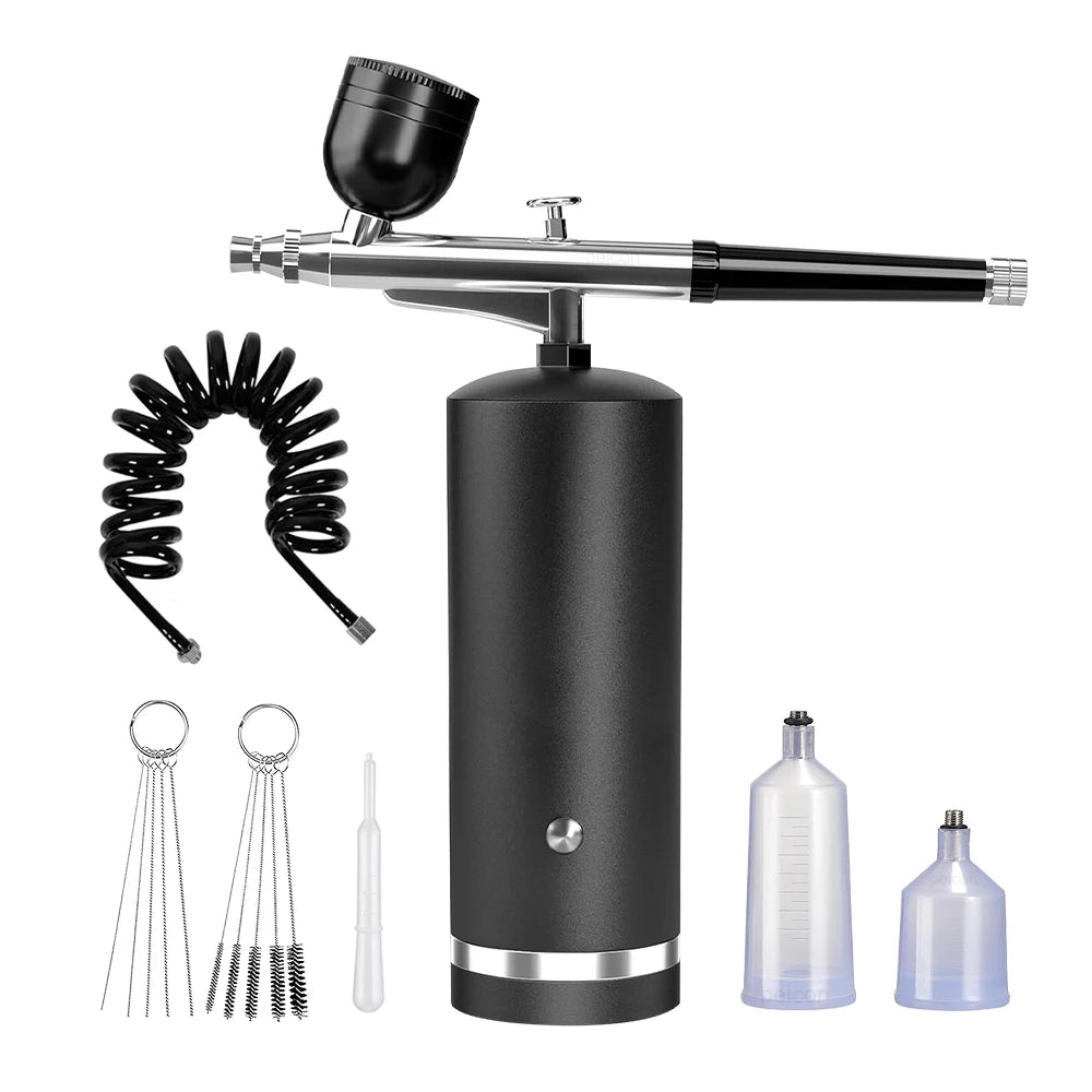 Portable Airbrush Kit with Compressor USB Rechargeable Wireless Mini Spray Gun