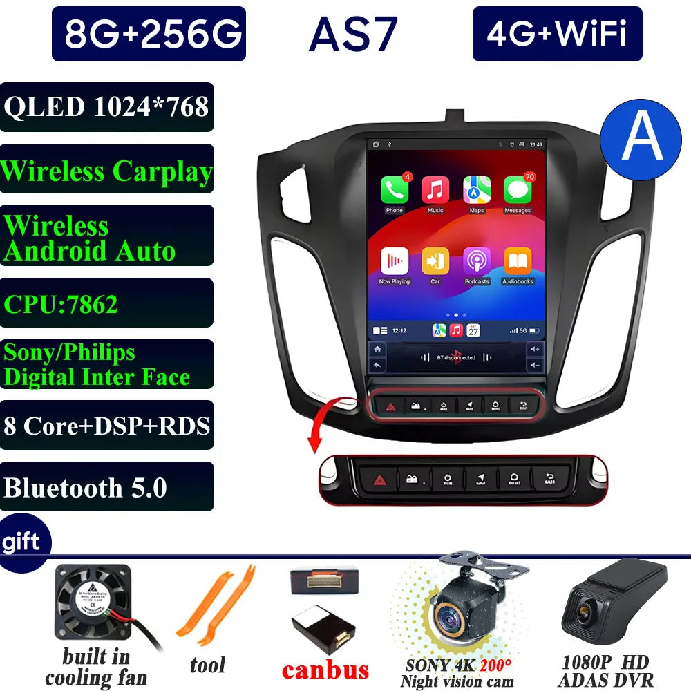 9.7" Android 12 Car Stereo for Ford Focus/Escape with CarPlay GPS - image 14